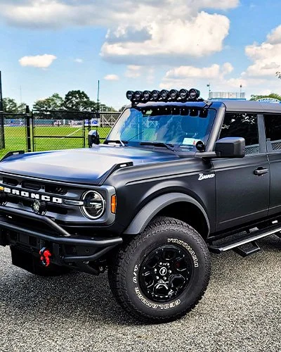 Ford Bronco with off-road lighting and accessory installation by Idea First Motorsport