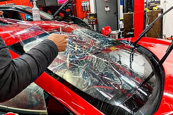 Windshield tinting and protection work by Idea First Motorsport